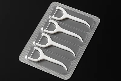 blister pack of dental floss picks - 1