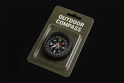 blister pack of outdoor compass - 1